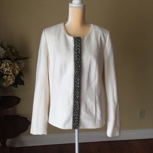 Liz Claiborne wool and rhinestone jacket NWT XL